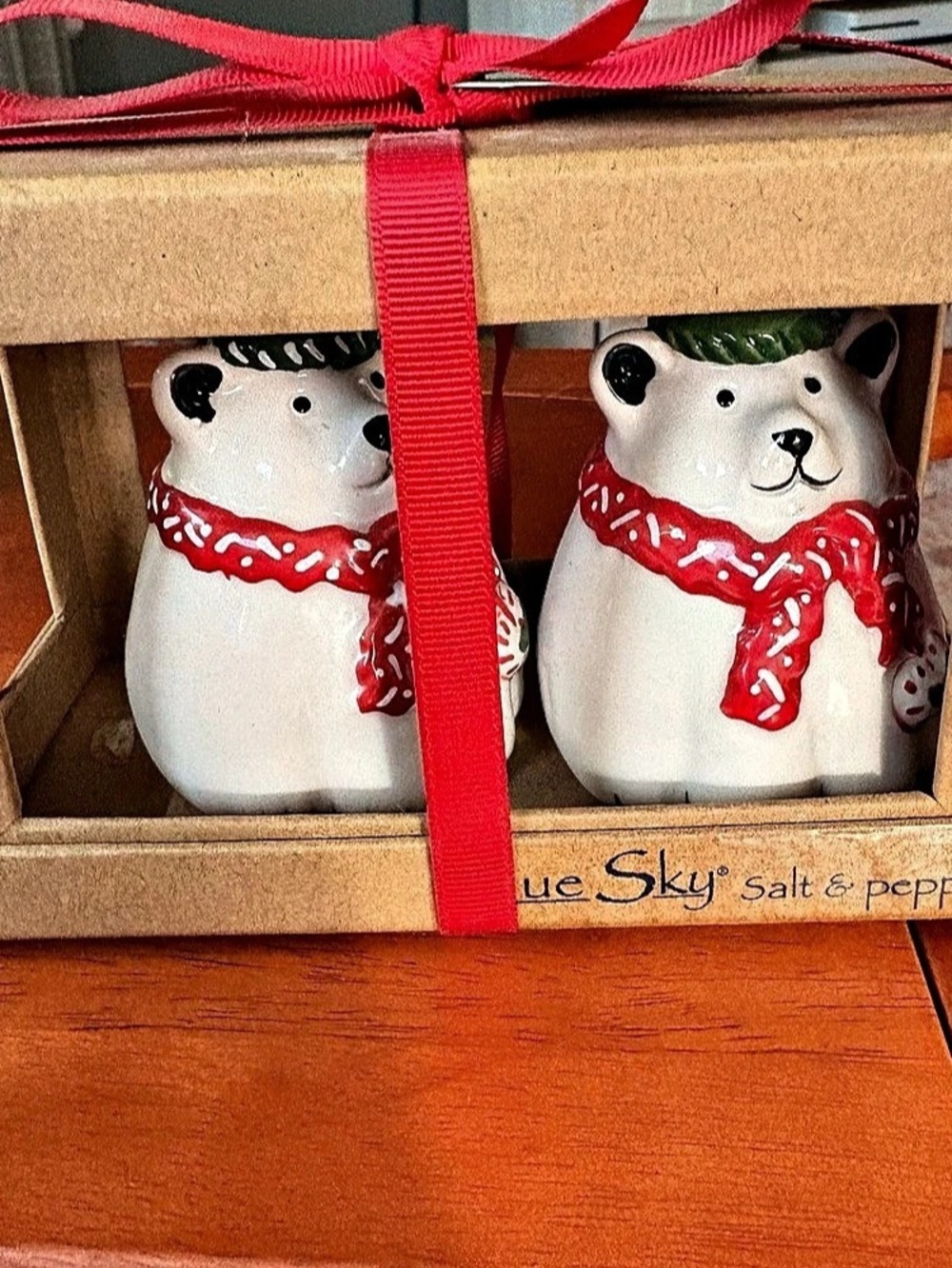 Blue Sky Polar Bear Salt and Pepper Shaker Set Salt & Pepper Shaker Set in White